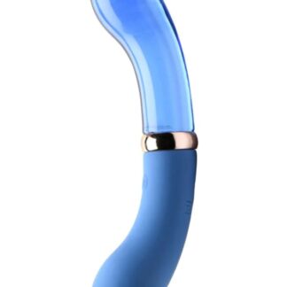 10X Bleu Dual Ended G-Spot Silicone and Glass Vibrator