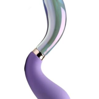 10X Pari Dual Ended Wavy Silicone and Glass Vibrator