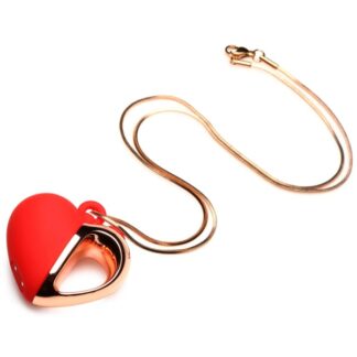 10X Vibrating Silicone Heart Necklace