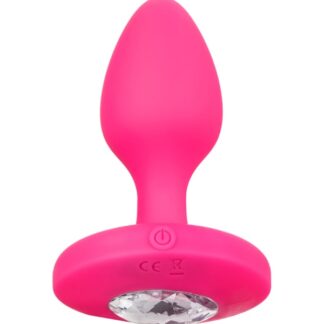 Cheeky Gems Medium Rechargeable Vibrating Probe - Pink