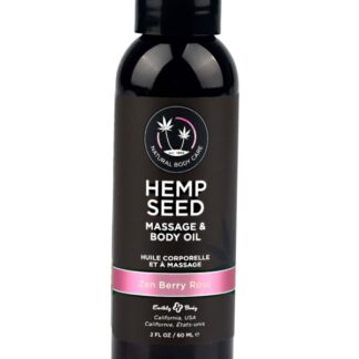Hemp Seed Massage Oil - Zen Berry Rose - 2 oz.