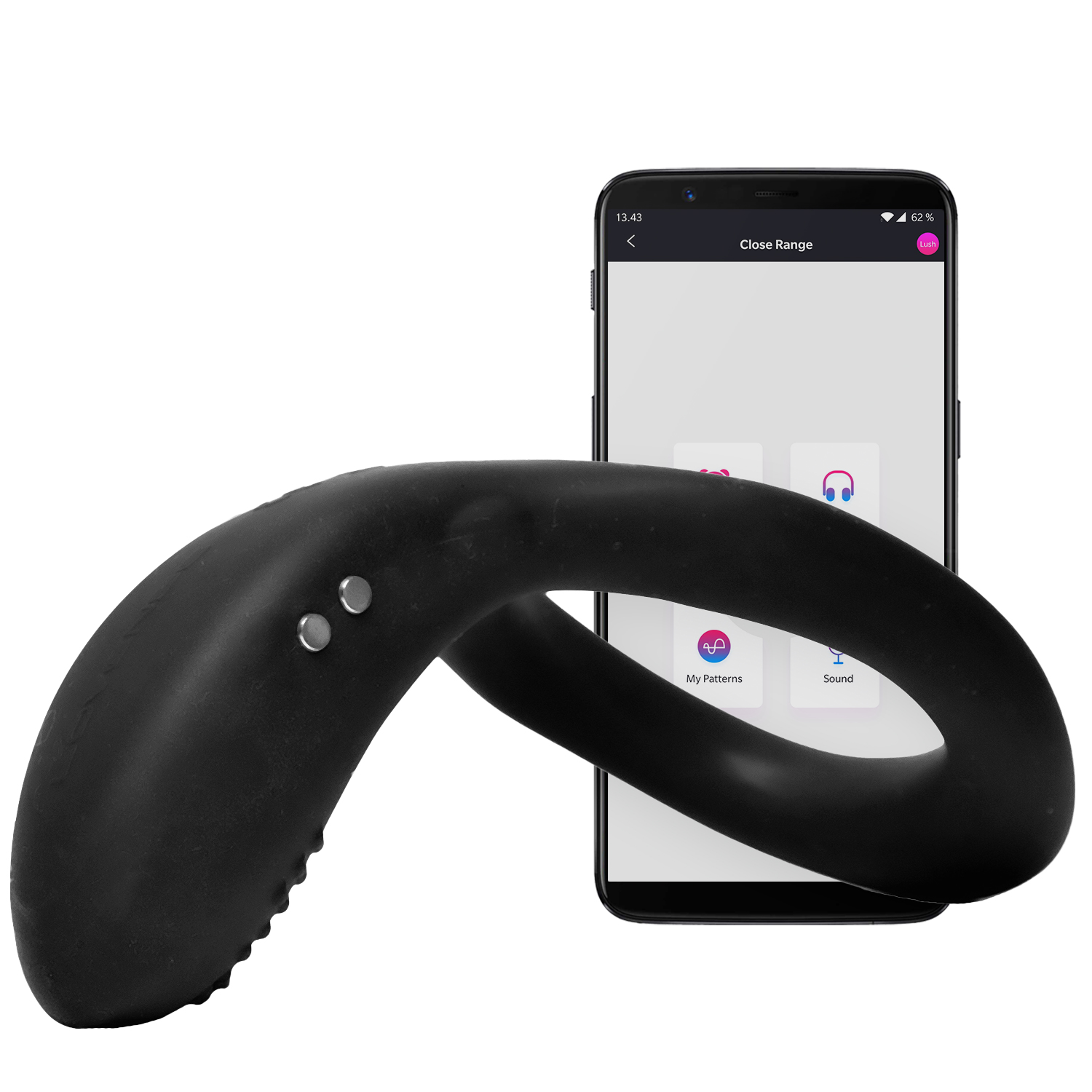 Lovense Diamo Vibrating Cock Ring - Black