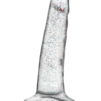 Naturally Yours - 5.5" Glitter Dong - Sparkling Clear