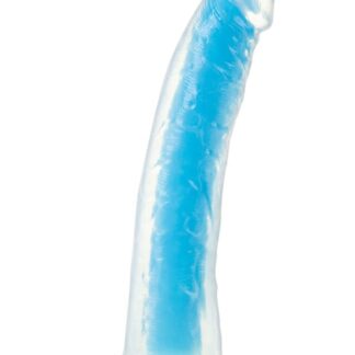 Neo Elite - Glow in the Dark - 7.5 Inch Silicone Dual Density Cock - Neon Blue