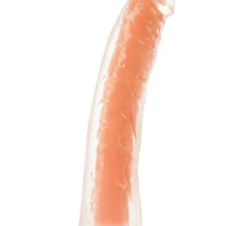 Neo Elite - Glow in the Dark - 7.5 Inch Silicone Dual Density Cock - Neon Orange