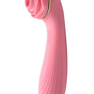 Passion Petals Silicone Suction Rose Vibrator - Pink