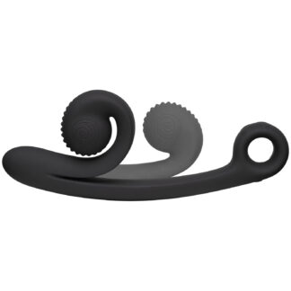 Snail Vibe Curve Rechargeable Dual Stimulator - Black