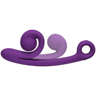Snail Vibe Curve Rechargeable Dual Stimulator - Purple