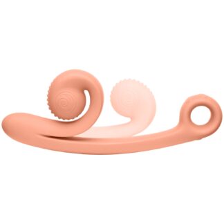 Snail Vibe Curve Rechargeable Dual Stimulator - Rose