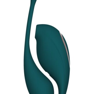 Twitch 2 - Remote Control Vibrating Egg and Suction Vibe - Forest Green