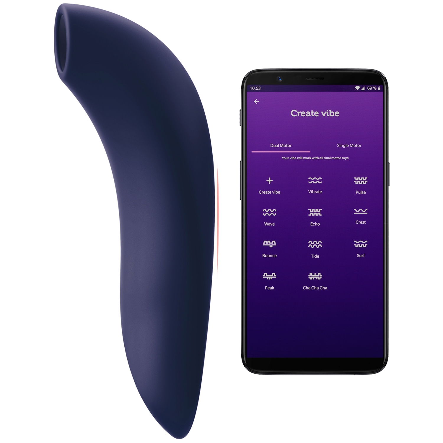We-Vibe Melt App-Controlled Blue Clitoral Stimulator - Dark Blue