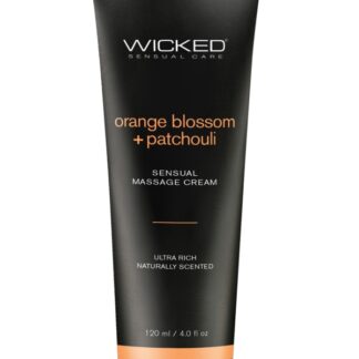 Wicked Sensual Massage Cream - Orange Blossom and Patchouli - 4 oz.
