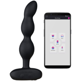 Lovense Ridge Rotating and Vibrating Anal Beads - Black