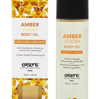 Exsens of Paris Organic Body Oil with Crystals - Amber Jojoba