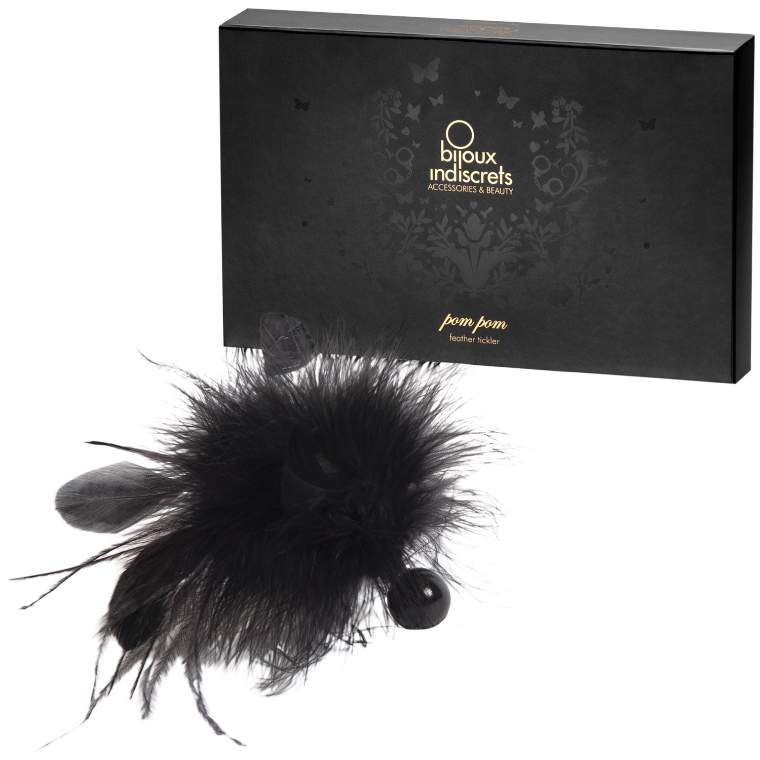 Bijoux Pom Pom Feather Tickler - Black