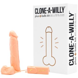 Clone-A-Willy Plus Balls DIY Homemade Dildo Clone Kit Light Tone - Nude