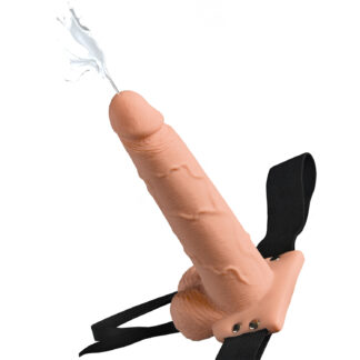 Fetish Fantasy Hollow Squirting Strap-On 7.5 inches - Nude