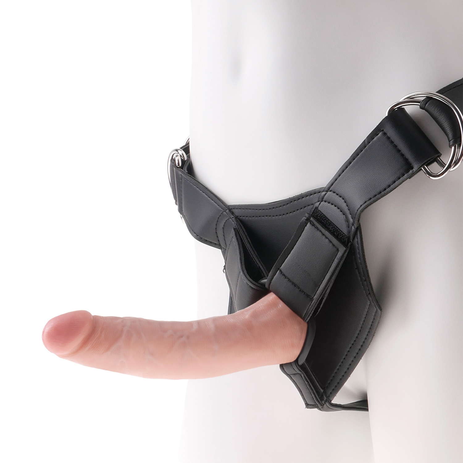 King Cock Harness with Dildo 7.1 inches - Nude