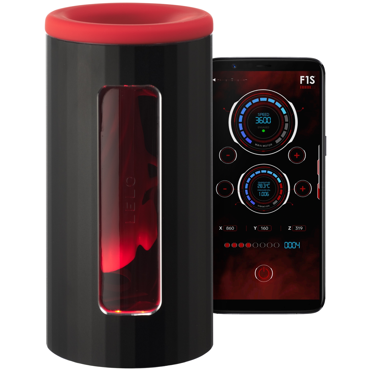 LELO F1S V2 Pleasure Console Masturbator - Red