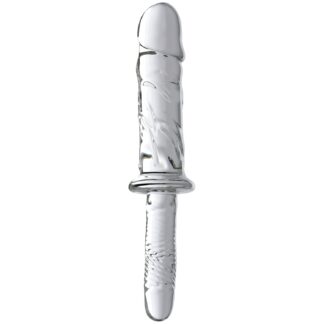 Master Series Brutus Glass Dildo Thruster - Clear