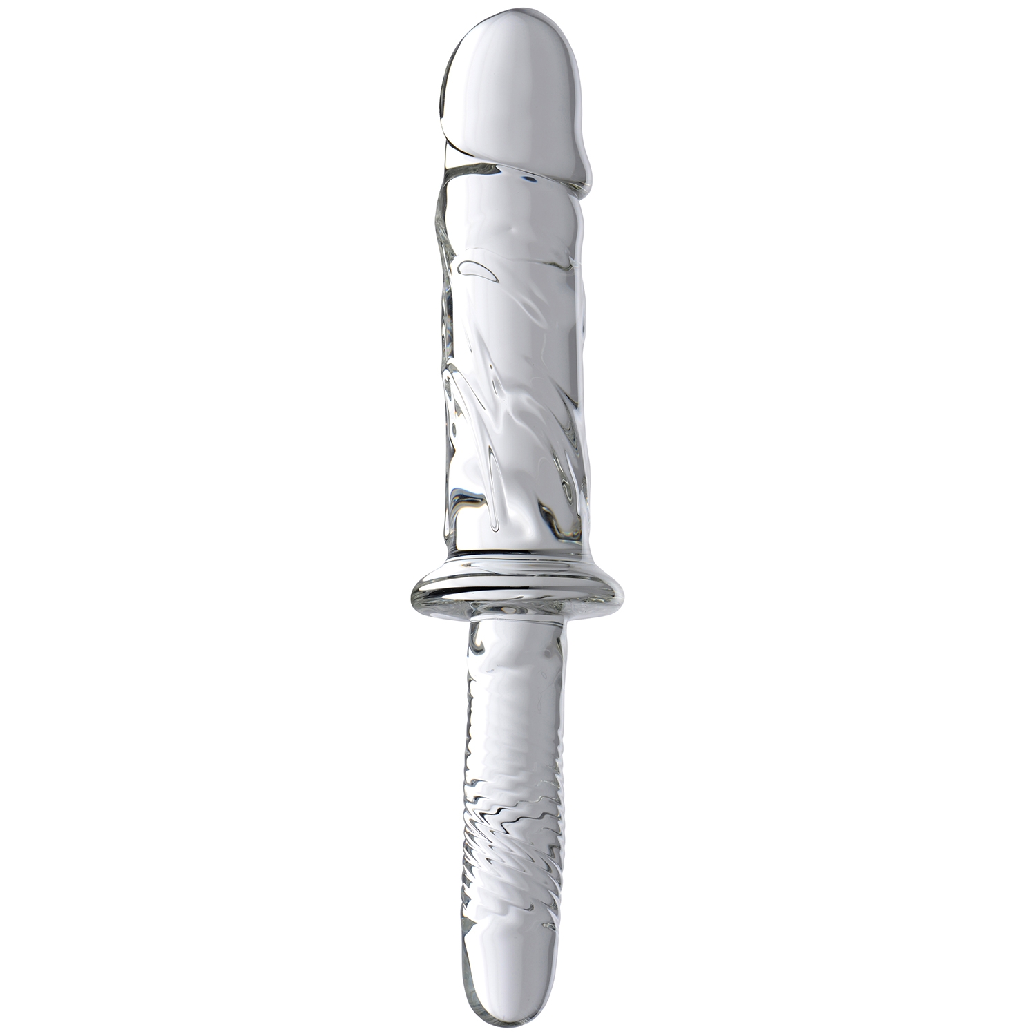 Master Series Brutus Glass Dildo Thruster - Clear
