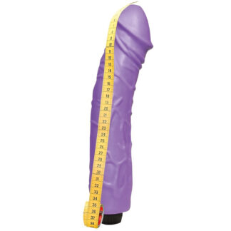 Queeny Love Giant Lover Dildo Vibrator 13 inches - Purple