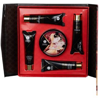 Shunga Geisha's Secrets Collection Sparkling Strawberry Wine Intimate Massage Set - Mixed colours