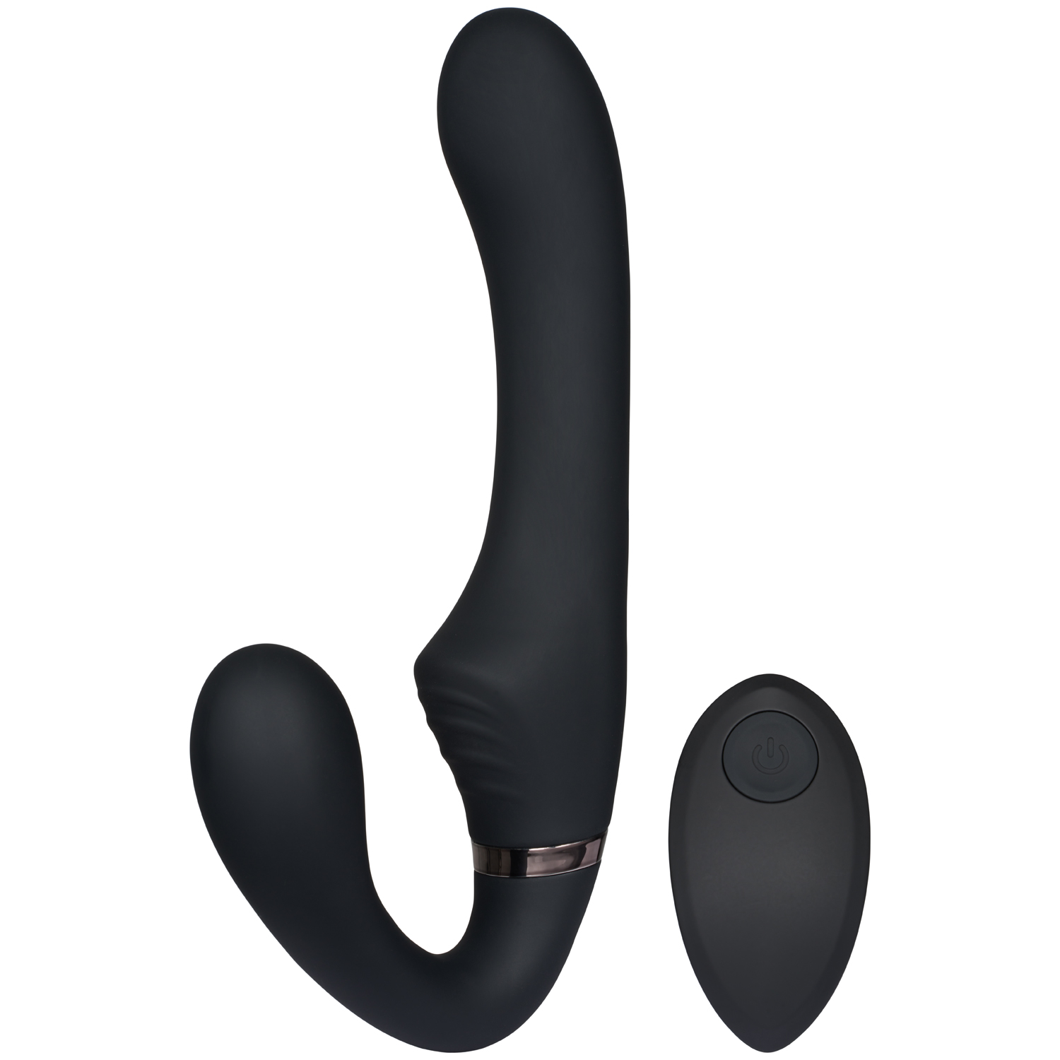 Sinful Couple's Remote-controlled Strap-on Dildo 8.3 inches - Black