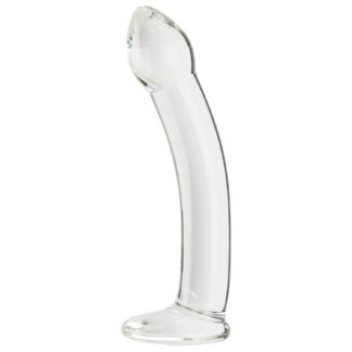 Sinful Curvy Clear Glass Dildo - Clear