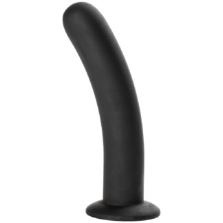 Sinful Slender Silicone Black Dildo Large - Black