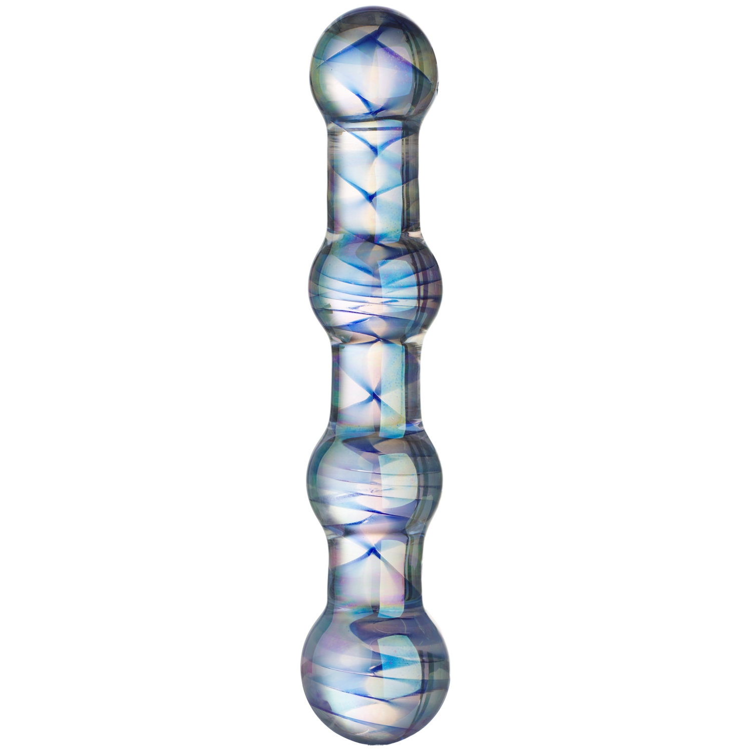 Sinful Swirl Glass Dildo - Mixed colours