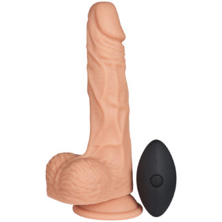 Willie City Remote-controlled Realistic Dildo Vibrator 8.7 inches - Nude