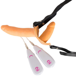 You2toys Realistic Remote Controlled Strap-on Duo - Nude