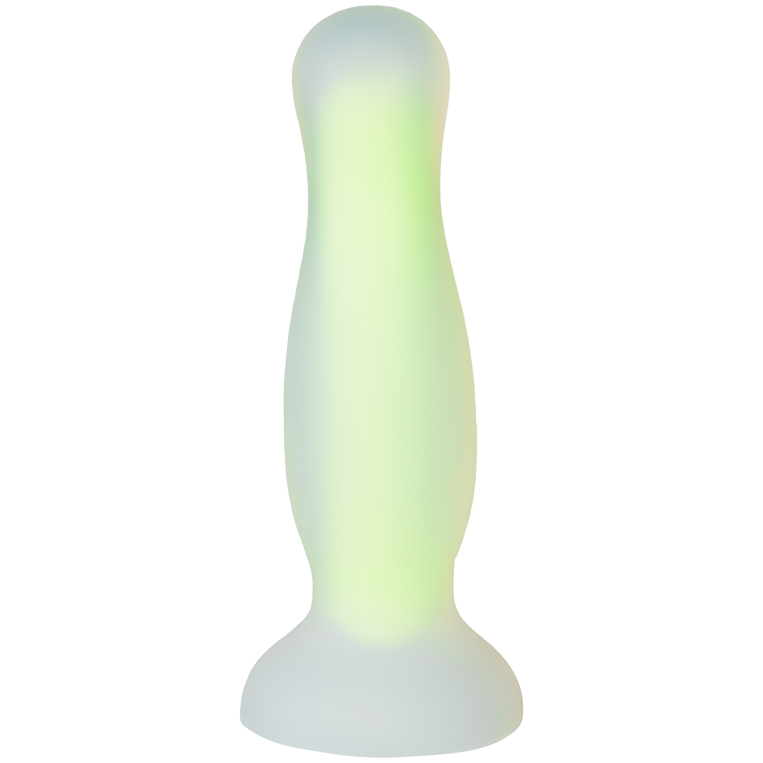 baseks Glow in the Dark Yellow Medium Anal Dildo - Yellow