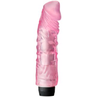 baseks Realistic Multispeed Purple Dildo Vibrator XL - Pink