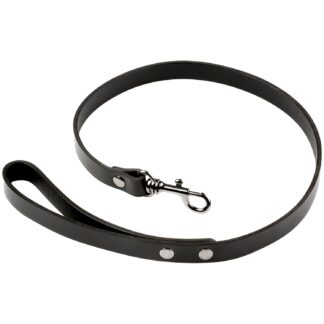 obaie Real Leather Classic Leash - Black