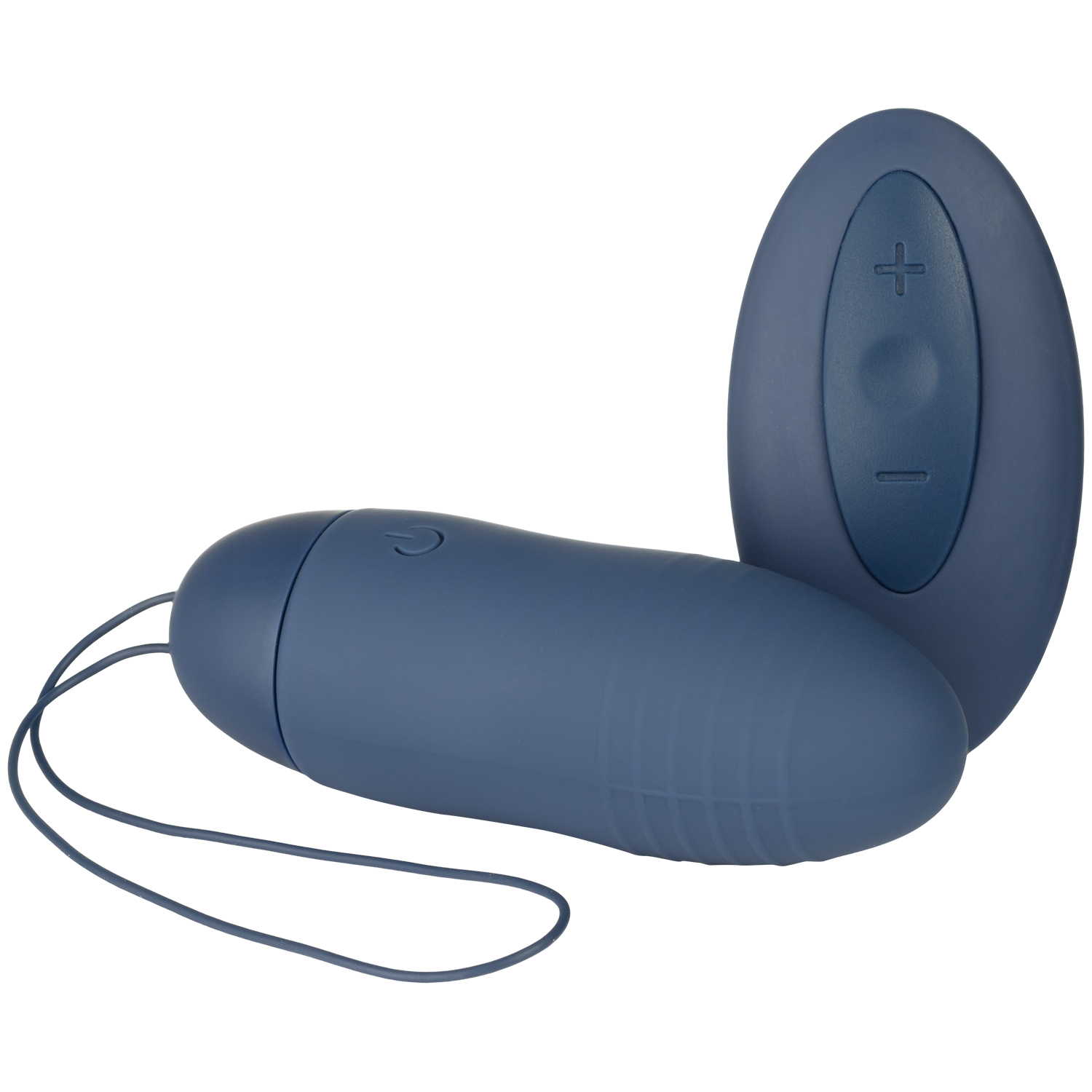 Amaysin Ribbed Rechargeable and Remote Controlled Love Egg - Blue