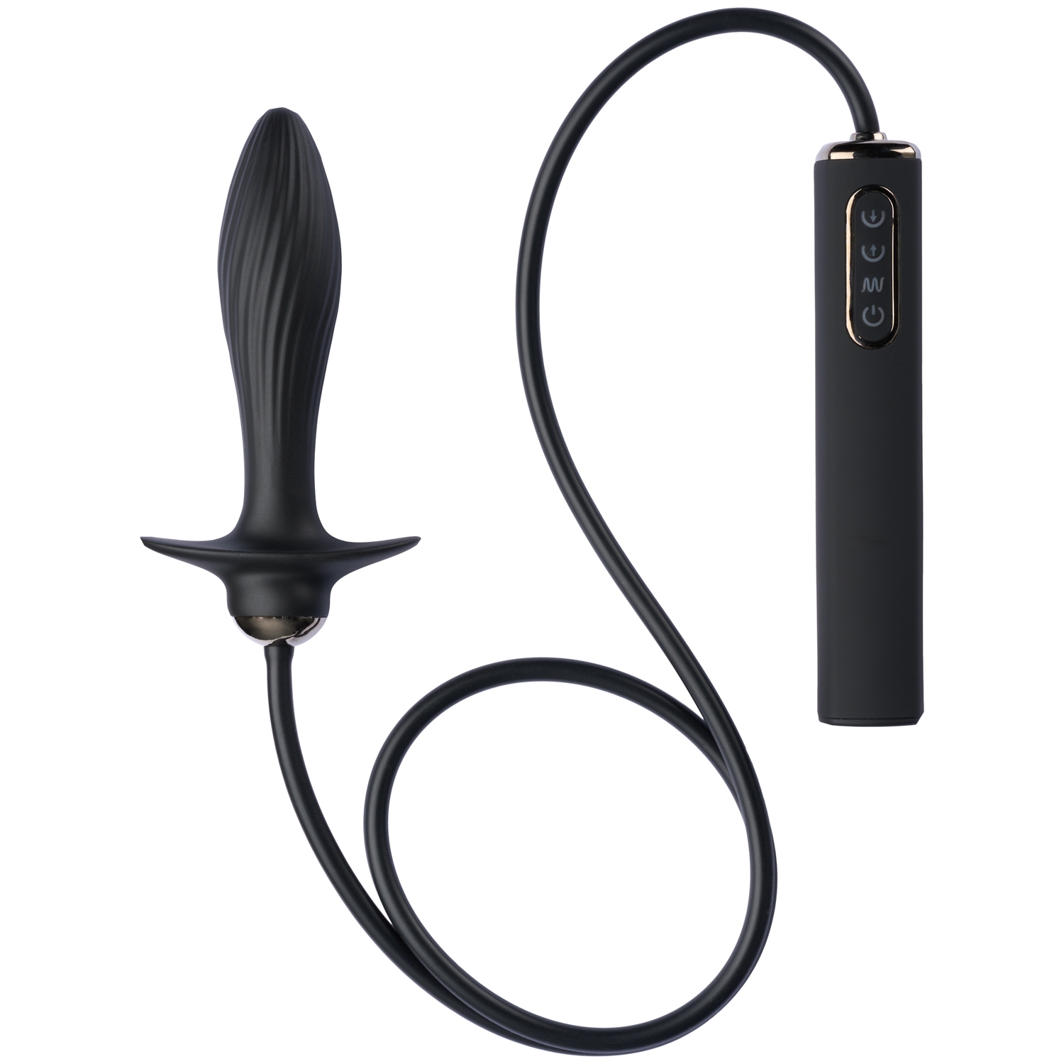 Anal Fantasy Auto-Throb Inflatable Vibrating Plug - Black
