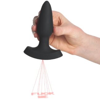 Booty Sparks Laser Series Fuck Me Small Remote-controlled Butt Plug - Black