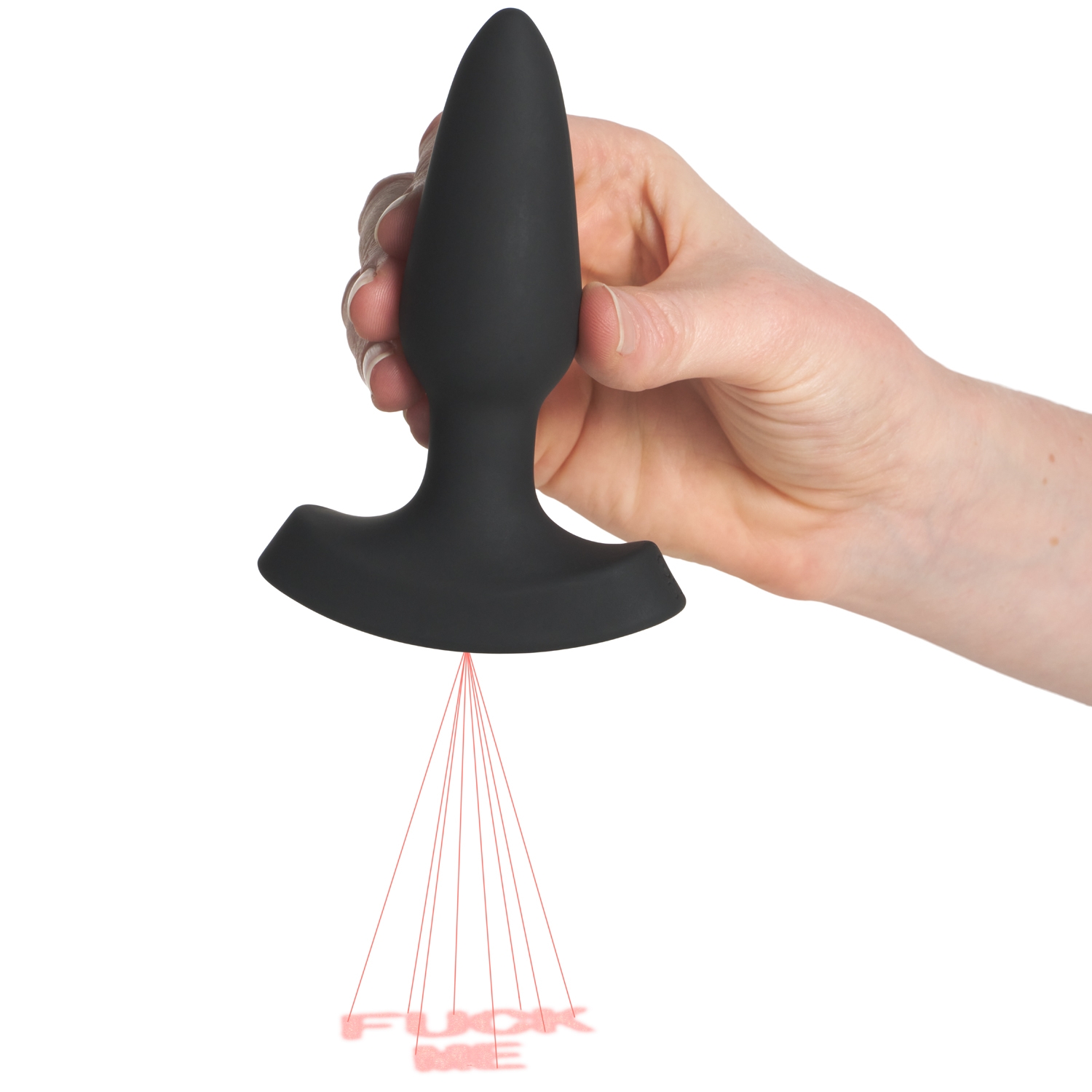 Booty Sparks Laser Series Fuck Me Small Remote-controlled Butt Plug - Black