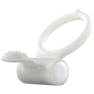 Marc Dorcel Power Clit Glow In The Dark Vibrating Cock Ring - White