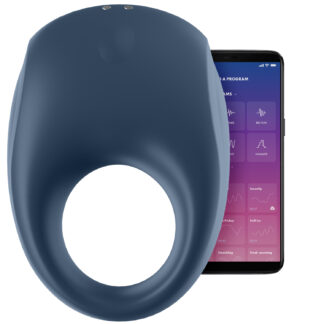Satisfyer Strong One Vibrating Cock Ring - Dark Blue