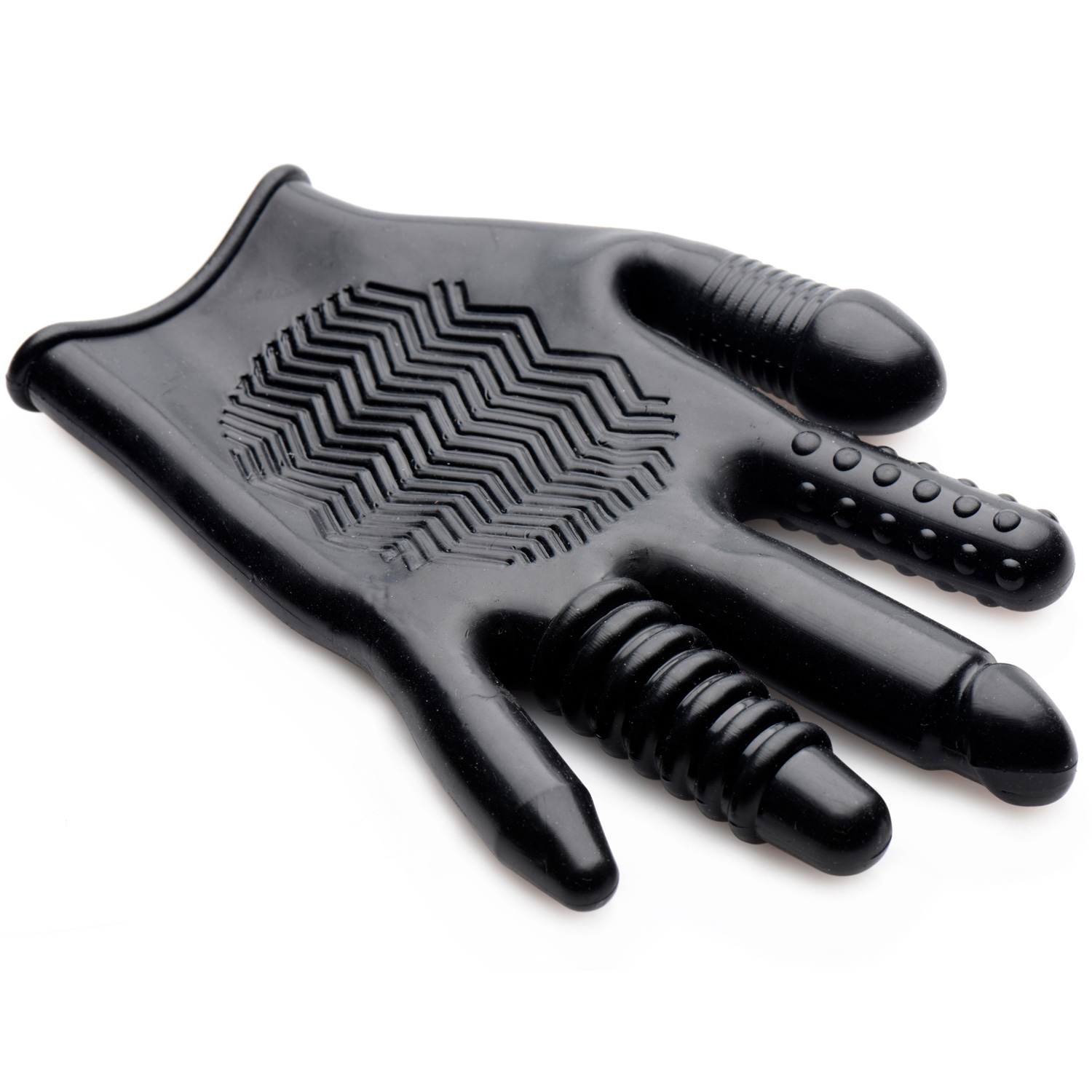Master Series Pleasure Poker Glove - Black - One Size