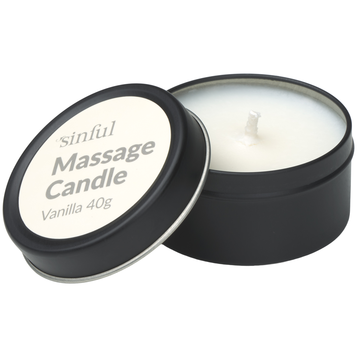 Sinful Vanilla Massage Candle 40 g - White