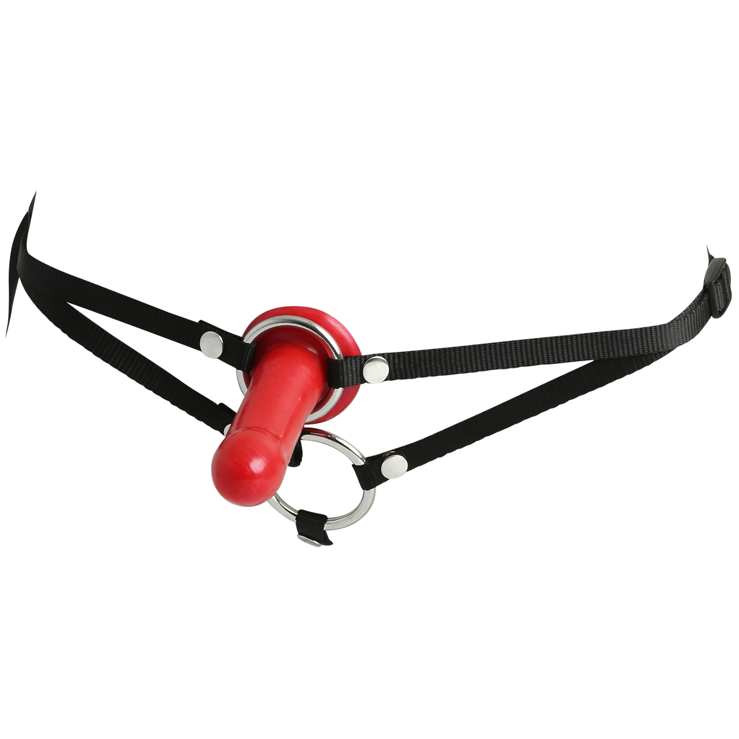 Sportsheets Ménage à Trois Strap On 5.9 Inch - Red