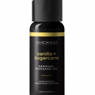 Wicked Sensual Massage Oil - Vanilla + Sugarcane - 4 oz.