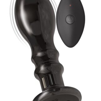 Ass-Sation Remote Vibrating Metal Anal Pleaser - Black