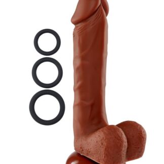 Pro Sensual Premium Silicone Dong - 8" - Chocolate