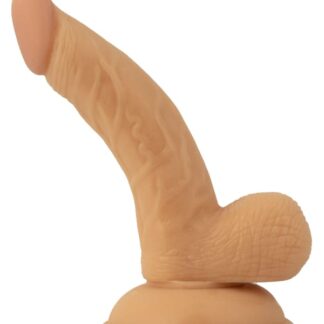 All American Mini Whoppers 5" Curved Dong with Balls - Vanilla