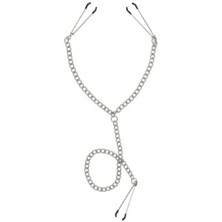 Master Series Anais Y Style Nipple and Clitoris Clamps - Silver